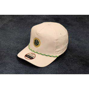 Imperial Hat - CDGA Performance Rope Cap - White with Green/Yellow Rope